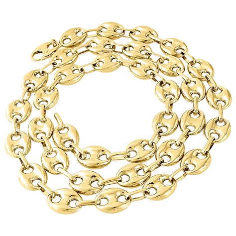 gucci gold chain necklace free shipping|puffed gucci link gold chain.